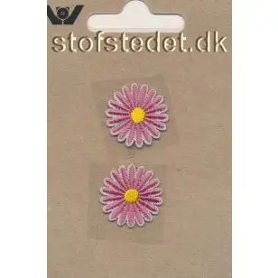 2 Motiver med marguerit i gammelrosa - Blomster, stjerner og sløjfer