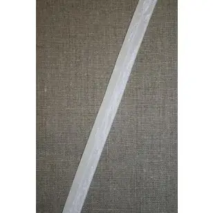 Foldeelastik knækket hvid - Foldeelastik, foldebånd, uldbånd