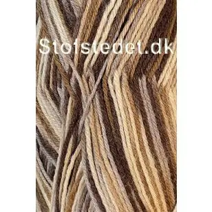 Strømpegarn Sokkengaren fv.03 i brun, beige, camel - P: 2-3 - Strømpegarn Sokkengaren