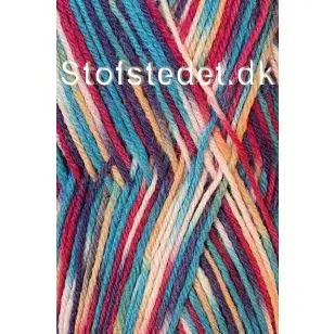 Strømpegarn Sokkengaren fv.02 i turkis, pink, babylyserød, lilla - Strømpegarn