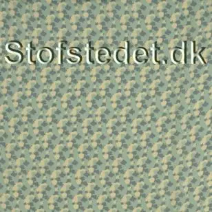 Let 100% viscosesatin i vandgrøn med off-white og st.petrol pletter. - 