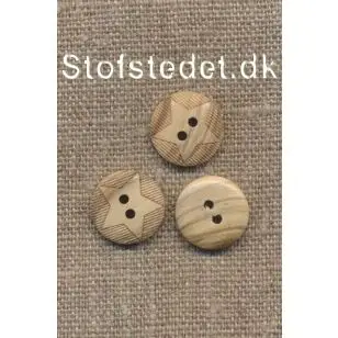 Træknap lys med stjerne 15 mm. - Tilbud knapper