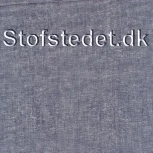 Hør/Viskose meleret i denim og hvid - Hør mønstret