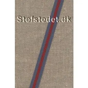 Grosgrainbånd stribet denim og rød - Gjordbånd, bændel og sportsbånd