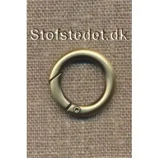 Rund Karabinhage i gl.guld 25 mm. - Spænder og hægter