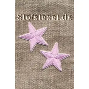 2 Stjerner i lyserød - Blomster, stjerner og sløjfer