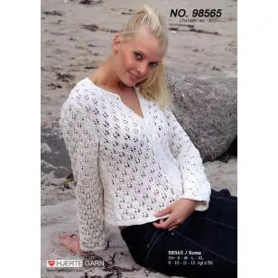 98565 Jakke m/hulmønster - Pind 3-3½