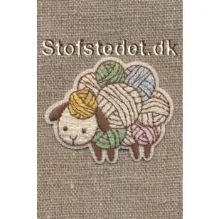 Motiv med får med garn nøgler - Dyr