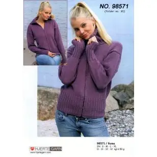 98571 Trøje m/brede ribkanter - Pind 4-4½