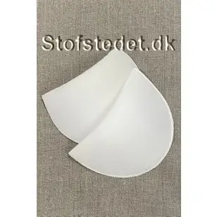 Skulderpude D-form i hvid med skum - 