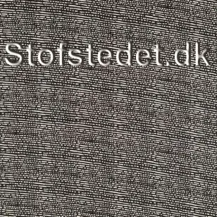 Fast bomulds med uens prikker og striber i sort og hvid - Stribet bomuld
