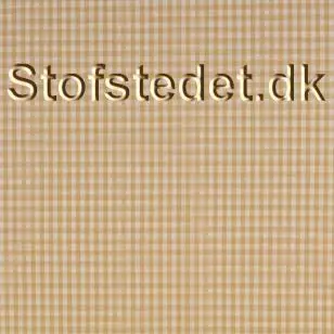 Bomuld ternet hvid/beige 5x4 mm. - Ternet bomuld