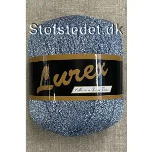 Lurex glimmer-garn, lyseblå - P:2½-4 - Garn med glimmer/lurex & palietter