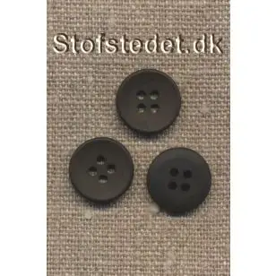 Mørk army 4-huls knap 15 mm. - Knapper Grøn, gul og orange