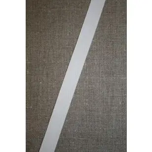 Bomuldsbånd - Gjordbånd sildebensvævet i hvid, 15 mm. - Gjordbånd, bændel og sportsbånd