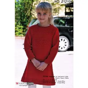 212104 Kjole m/sømandsmønster - Pind 4-4½