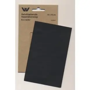 Lap i imiteret læder Eco i sort - Til møbler - Selvklæbende - Reparationslapper