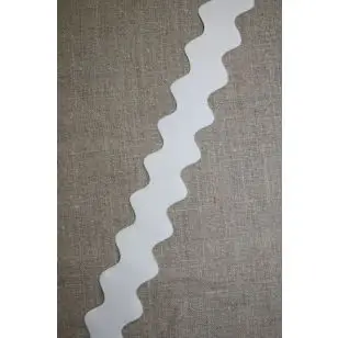 Zig-zag bånd 32 mm. hvid - Div. bånd