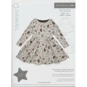 33020 Minikrea JERSEY SWING KJOLE - Symønstre