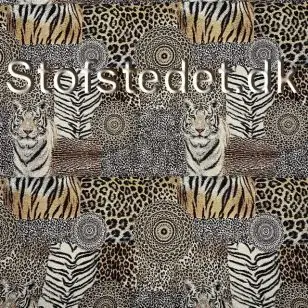 Gobelin med tiger, dyreprint, cirkler - Gobelin