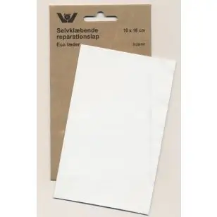 Lap i imiteret læder Eco i hvid - Til møbler - Selvklæbende - Reparationslapper