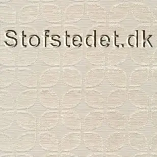 Jacquard Chenille Deluxe med blødt retro blad i offwhite - Velour