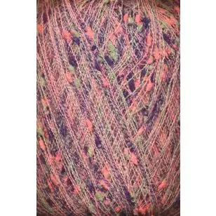 Tweed It Yourself i neon pink, mørkelilla, sand - Effektgarn