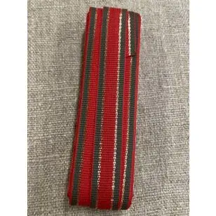 Grosgrain Bånd stribet i rød, grøn og guld 12 mm. x 8 meter - Tilbud Bånd