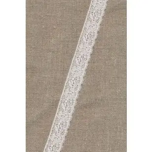 Strækblonde 20 mm. knækket hvid - Blonder