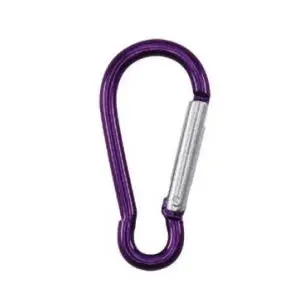 Karabinhage i lilla/cerisse 60x30 mm. - Spænder og hægter