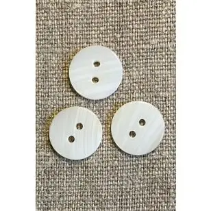 Perlemors-knap hvid, 15 mm. - Perlemorsknapper