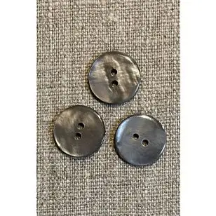 Perlemors-knap grå, 12.5 mm. - Perlemorsknapper
