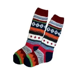 Strømper i jacquard-mønster str. 2 år - Inspiration strik