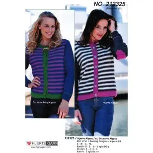212325 Cardigan i omvendt glat - Pind 3-3½