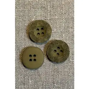 4-huls knap i okker 23 mm. - Knapper Grøn, gul og orange