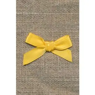 Satin sløjfe gul - Blomster, stjerner og sløjfer