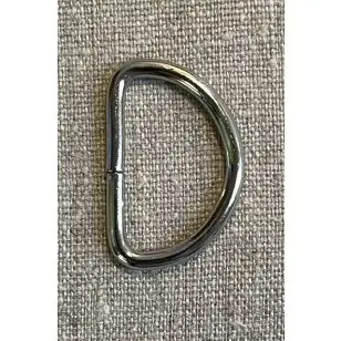 D-ring i sølv 32 mm. - Spænder og hægter