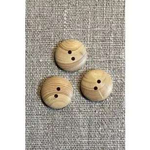 Lys træknap 18 mm. - 2-huls - Træ- og Horn-knapper