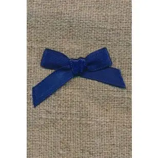 Satin sløjfe mørkeblå - Blomster, stjerner og sløjfer