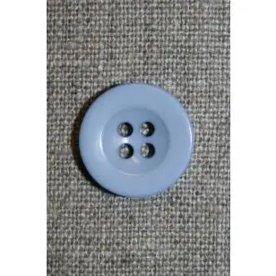 Lyseblå 4-huls knap, 18 mm. - Tilbud knapper