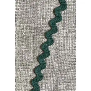 Zig-zag bånd 14 mm i flaskegrøn - Div. bånd