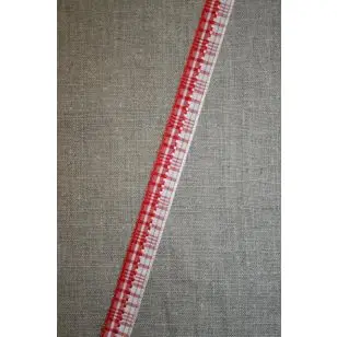 Blank ternet bånd rød-hvid - Diverse blankt bånd