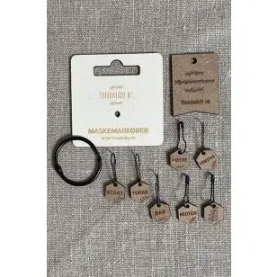 Maskemarkører i træ | Handmade by - Strikketilbehør