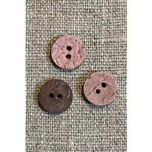 Kokos knap i lys rosa 12 mm. - Træ- og Horn-knapper