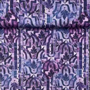 Vinter jersey - mønsteret i lilla, cerisse, blå, petrol - Strik