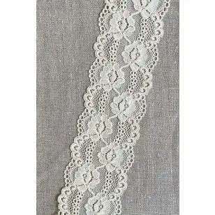 Strækblonde 70 mm. creme - Blonder