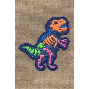 Strygemærke med dinosaurus fossil - Drengemotiver og fodbold