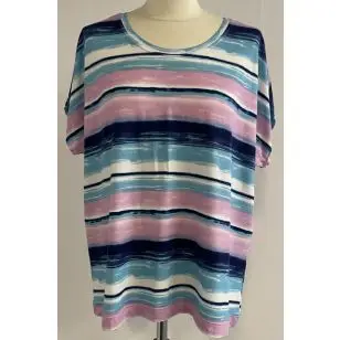 Løs t-shirt syet efter Minikrea 70050 i viskose jersey - Inspiration sy