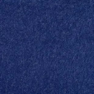 Strikket 100% uld fleece i støvet koboltblå - Uld