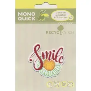 Recycled - Motiv med Smile og Marguerit - Blomster, stjerner og sløjfer